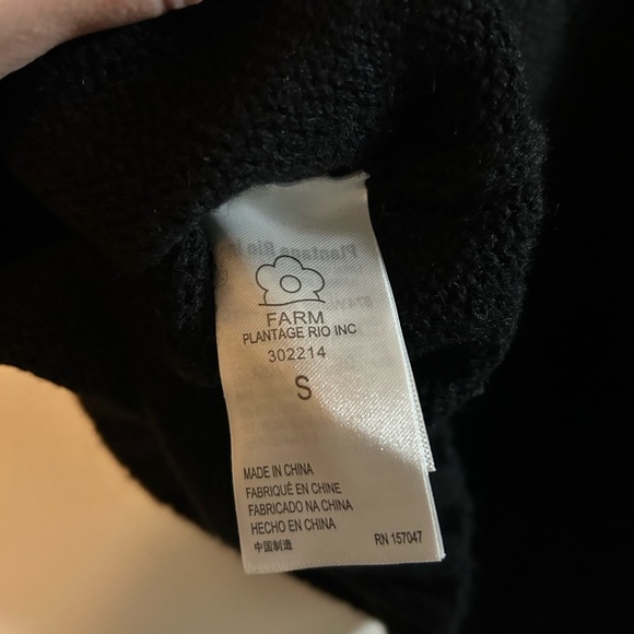 Farm Rio Wool Blend Sweater Yawanawa Black Pink - Picture 8 of 10